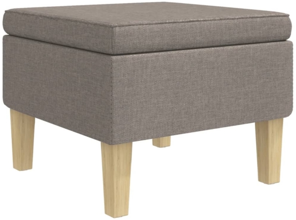 vidaXL Hocker mit Holzbeinen Taupe Stoff [329433]