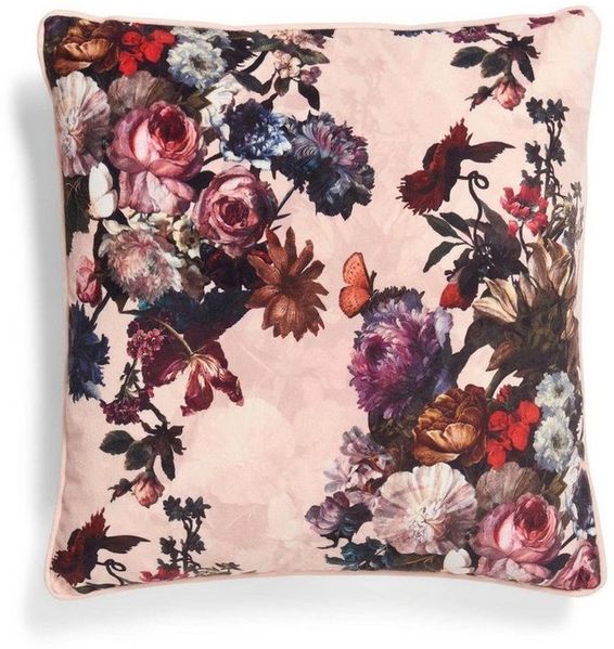 Essenza Dekokissen Karli, aus weichem Samt mit Blumenprint