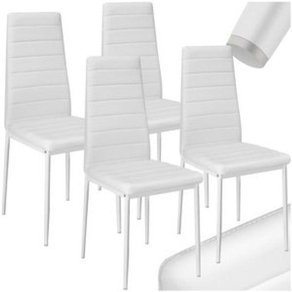 tectake Esszimmerstuhl Set Esszimmerstuhl (4er Set, 4 St), gepolstert mit Kunstlederbezug Bild 6