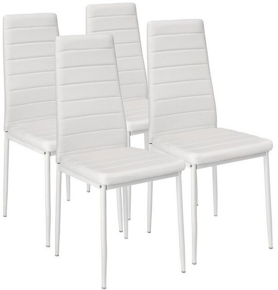 tectake Esszimmerstuhl Set Esszimmerstuhl (4er Set, 4 St), gepolstert mit Kunstlederbezug Bild 4
