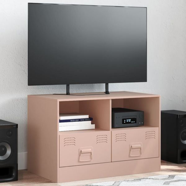 vidaXL TV-Schrank Rosa 67x39x44 cm Stahl 841741