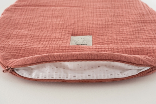 Außenschlafsack LIEBMICH Baumwollmusselin aprikose, Größe 56/62