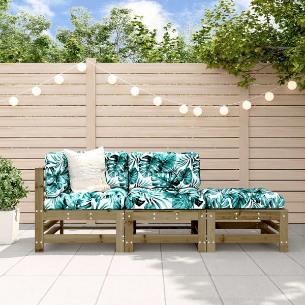 vidaXL 3-tlg. Garten-Lounge-Set Kiefernholz Imprägniert 825652