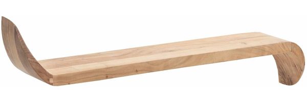 Wandregal Mango Massivholz 60cm · Hängeregal mit geschwungenen Enden · Handgefertigtes Schwebendes Regal im modernen Design · Regalbrett aus Echtholz