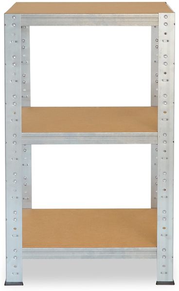 shelfplaza HOME 90x30x30 cm Schwerlastregal in grau-verzinkt mit 3 Böden und 175 kg Traglast pro Boden Bild 4