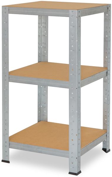 shelfplaza HOME 90x30x30 cm Schwerlastregal in grau-verzinkt mit 3 Böden und 175 kg Traglast pro Boden Bild 5