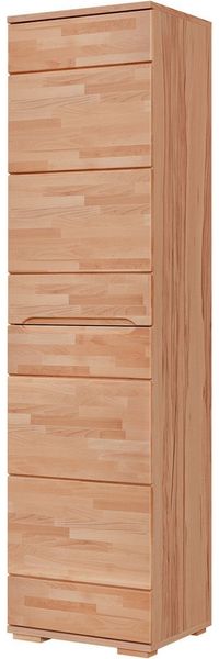 Home affaire Schuhschrank VETRO Mehrzweckschrank, 7 Fächer, Türen L/R montierbar, Griffmulden Kernbuche B/T/H: 50/40/190cm, Fronten aus Massivholz
