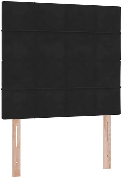 vidaXL LED-Speicherbett mit Matratze Schwarz 90 x 190 cm Samt 3372635 Bild 10