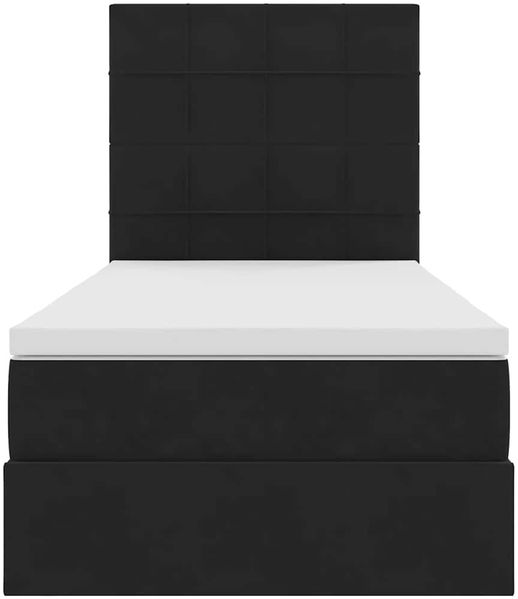 vidaXL LED-Speicherbett mit Matratze Schwarz 90 x 190 cm Samt 3372635 Bild 8