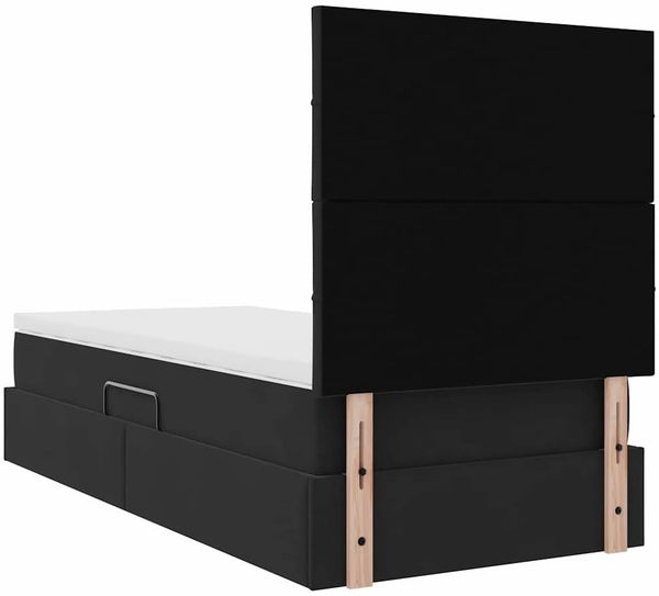 vidaXL LED-Speicherbett mit Matratze Schwarz 90 x 190 cm Samt 3372635 Bild 12