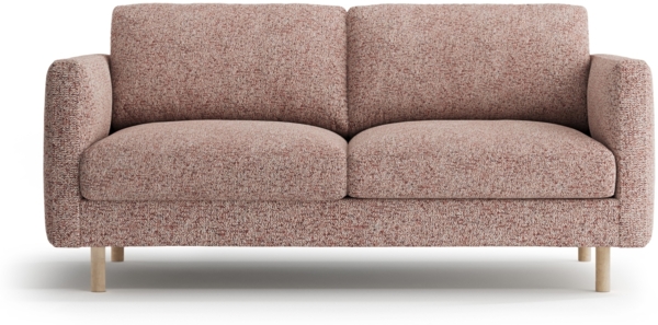 Micadoni Sofa Eden 2-Sitzer Strukturierter Stoff Rosa Melange