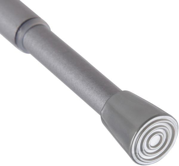 Verstellbare Vorhangstange - Spannstange zum Klemmen Silber Ø10/13 mm 60-90 cm