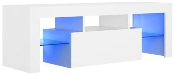 vidaXL TV-Schrank mit LED-Leuchten Weiß 120 x 35 x 40 cm, Mit Beleuchtung [804346]