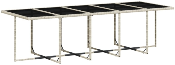 vidaXL 15-tlg. Garten-Essgruppe mit Kissen Hellgrau Poly Rattan 3211175 Bild 3