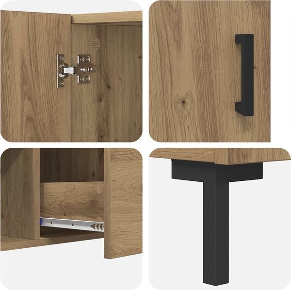 vidaXL Sideboard Artisan-Eiche 100 x 36 x 60 cm Holzwerkstoff 882479 Bild 9