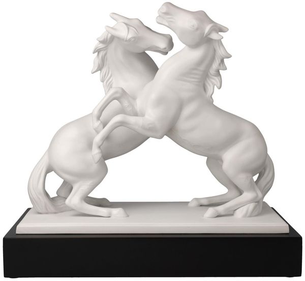 Goebel Studio 8 Dekofigur Pferde Artiste et Alegria 32 cm Weiß