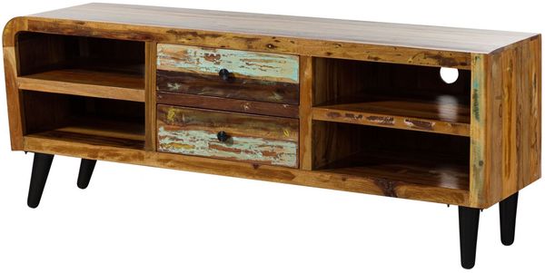 TV-Board Altholz 170x45x65 mehrfarbig lackiert SIXTIES #117