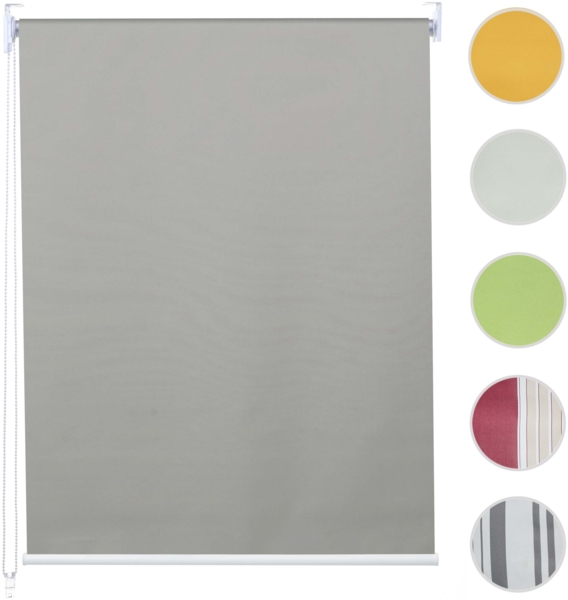 Rollo HWC-D52, Fensterrollo Seitenzugrollo Jalousie, 70x230cm Sonnenschutz Verdunkelung blickdicht ~ grau Bild 6