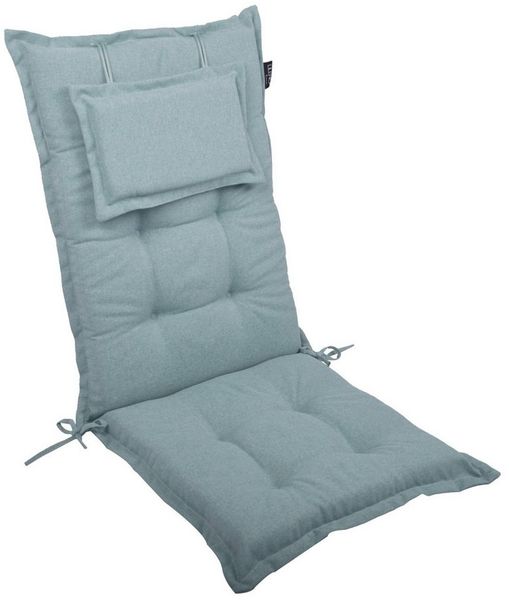 LILENO HOME Hochlehnerauflage Gartenstuhl Auflage, bequeme Sitzauflage für Gartenmöbel, Stuhlkissen, (1 St, 1er Set), Polsterauflage Aqua, Sitzpolster für Klappstühle