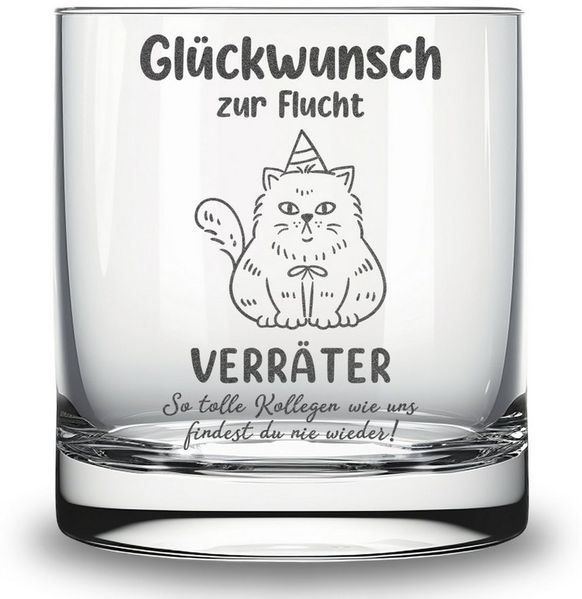 Lasernauten Whiskyglas Glas mit Gravur zum Abschied Kollegin Kollege Geschenk Verabschiedung