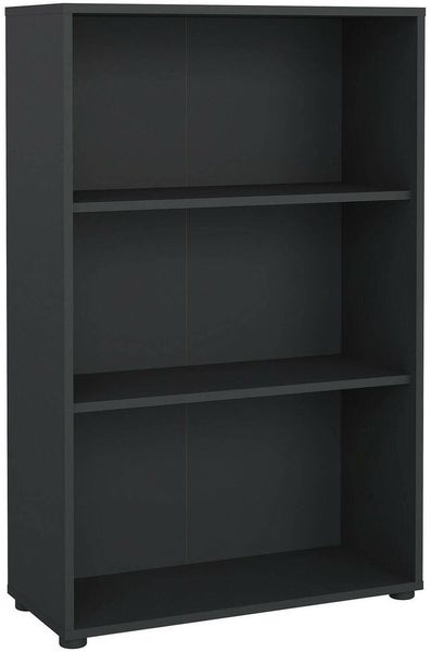 Dmora Bücherregal Sparto, Büroregal, Mobiler Buchhalter, Bücherbrett, 80x34 h124 cm, Schwarz