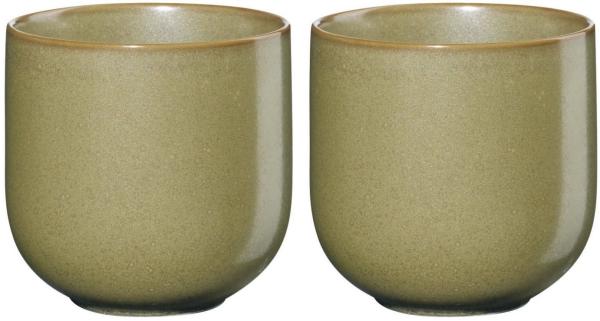 ASA Selection coppa miso Teebecher, 2er Set, Teetasse, Kaffeebecher, Tee Becher, Tasse, Porzellan, Gelb, 200 ml, 19080194