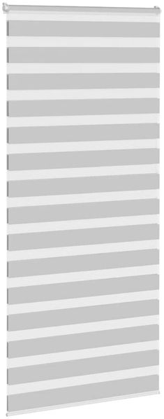 vidaXL Doppelrollo Hellgrau 110x200 cm Stoffbreite 105,9 cm Polyester 4014471 Bild 3