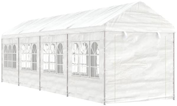 vidaXL Pavillon mit Dach Weiß 8,92x2,28x2,69 m Polyethylen 3155480