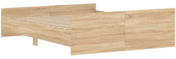 vidaXL Bettgestell mit Kopf- und Fußteil Sonoma-Eiche 140x200 cm 3203749 Bild 7