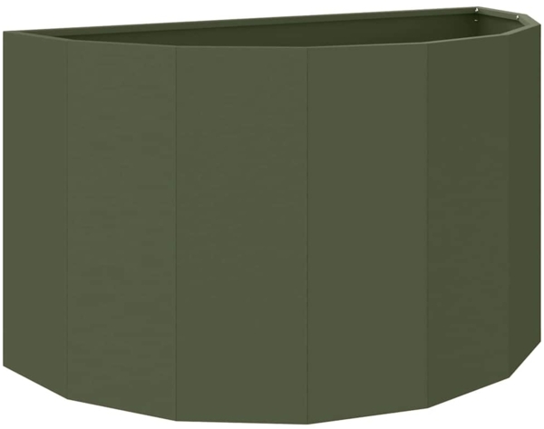 vidaXL Pflanzkübel Olive Grün 90 x 45 x 50 cm Stahl 883713