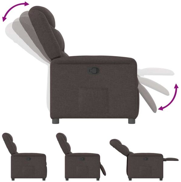 vidaXL Relaxsessel Dunkelbraun Stoff 4015601 Bild 6