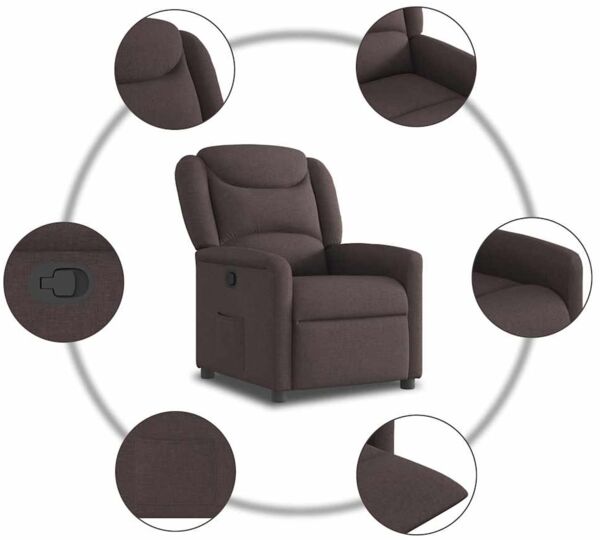 vidaXL Relaxsessel Dunkelbraun Stoff 4015601 Bild 7