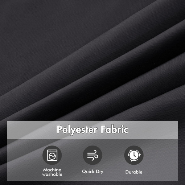 Duschvorhang Schwarz 180x200cm Wasserdicht Anti-schimmel Textil waschbar Bild 6