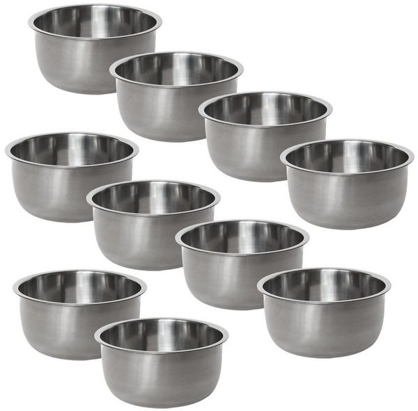 KaraLuna Futternapf Edelstahl Napf Set 400 ml oder 850 mI Näpfe Ersatznapf Hunde Katzen, Edelstahl