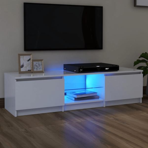 vidaXL TV-Schrank mit LED-Leuchten Weiß 140x40x35,5 cm 804292