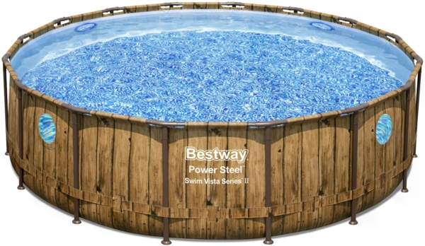 Bestway Power Steel Swimming Pool , Holz, 488x122 cm