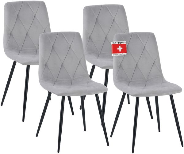 Albatros Esszimmerstuhl Dora mit Stoff Bezug stilvolles Vintage Design, belastbar mit 110Kg, Polsterstuhl - Moderner Küchenstuhl, Stuhl Esszimmer
