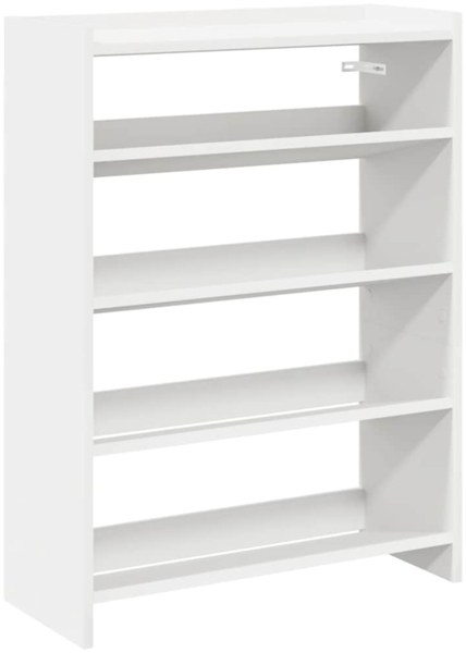 vidaXL Schuhregal Weiß 60x25x81 cm Holzwerkstoff 859878