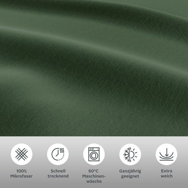 OTTO home Bettwäsche Desner 100% Microfaser, extra weich, allergikerfreundlich, Microfaser, 3 teilig, Premium Qualität, uni, schnell trocknend, pflegeleicht, ab 135x200 cm