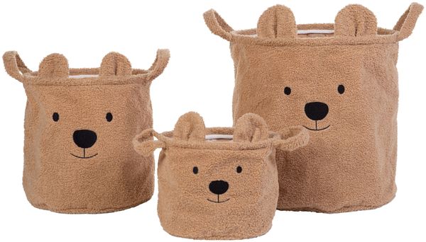 Childhome Teddy Aufbewahrungskörbe – 3 Stück - Bei