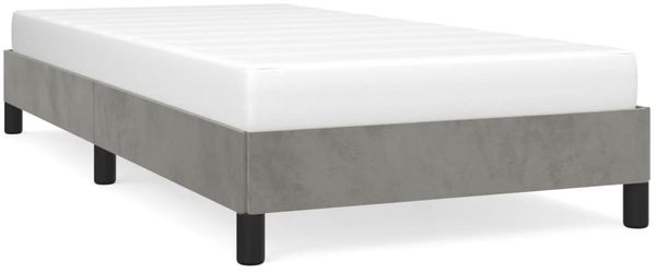 Einzelbettgestell Design für Erwachsene ohne Matratze Hellgrau 80x200 cm Samt d4972e