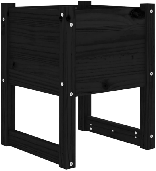vidaXL Pflanzkübel Schwarz 40x40x52,5 cm Massivholz Kiefer 822115