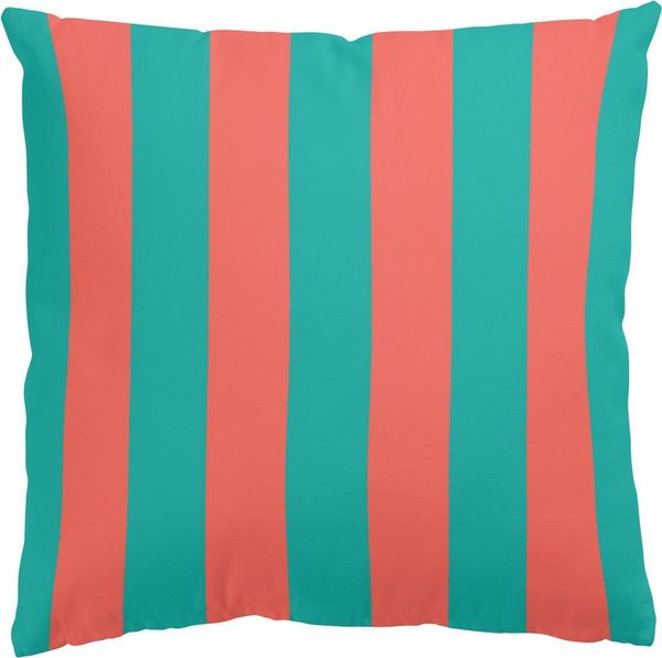 Bilderdepot24 Dekokissen draußen Kissenhülle/ Garten/ Outdoorkissen türkis Muster Pop Art, Bezug mit / ohne Füllung Zierkissen Outdoor Sofa Bett