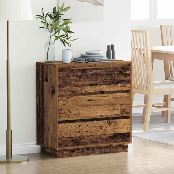 vidaXL Nachttisch Altholz 71 x 34,5 x 75 cm Holzwerkstoff 869640