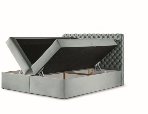 99rooms Angelo Boxspringbett Velours 160x200 cm Korallenrot Bild 5