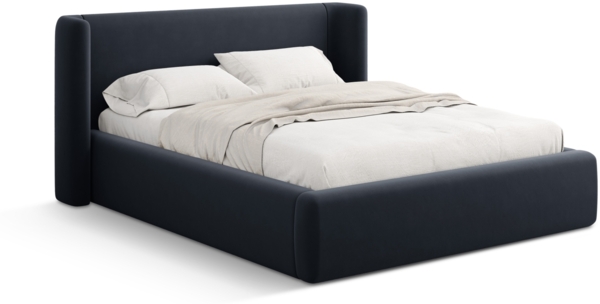 Micadoni Bett Jolene Samt Dunkelblau 180x200