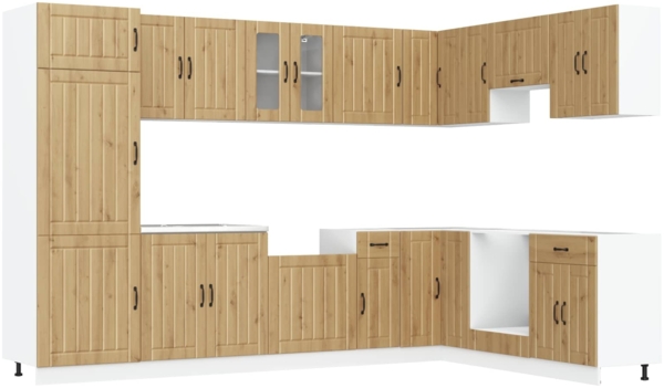 vidaXL Küchenschrank mit Tür Lucca Hochglanz Weiß 80 x 46 x 81.5 cm 3315013