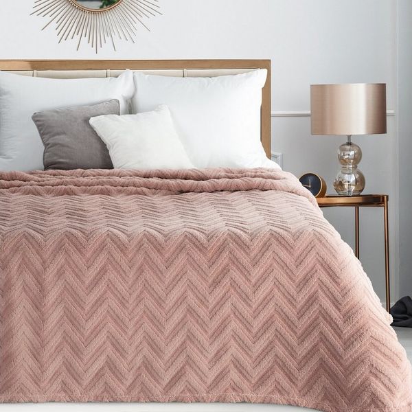 Wohndecke HYGGE Kuscheldecke – weiche Sofadecke, Design91, mit Fischgrät-Struktur, Mikrofaser 340 GSM, Plaid für Sofa & Bett