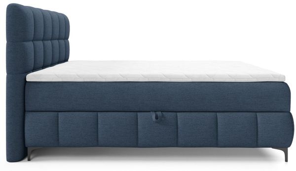 Boxspringbett Schlafzimmerbett SOPHIE 120x200cm Stoff Aragon Marineblau Bild 2