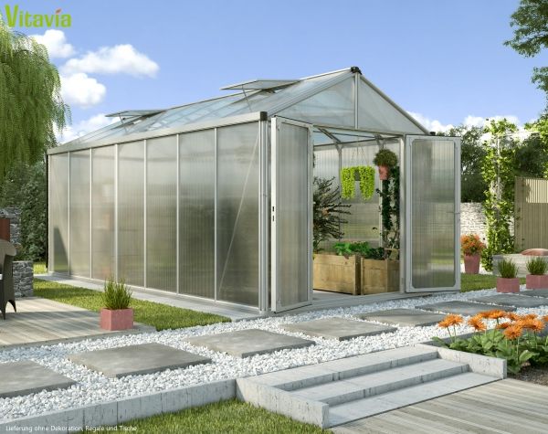 Vitavia Gewächshaus Zeus Comfort 13800 16mm HKP 258x540 cm eloxiert